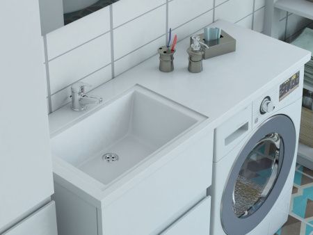 Раковина из искусственного камня Эстет Далллас ФР-00014930 120х50 накладная цвет белый 1 отверстие под смеситель