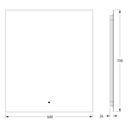 Зеркало в ванную Defesto GLOW DF 2506R 60х70 - фото 2