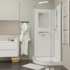 Душевая кабина Cerutti SPA KORRA90T 90х90 четверть круга без крыши ориентация универсальная