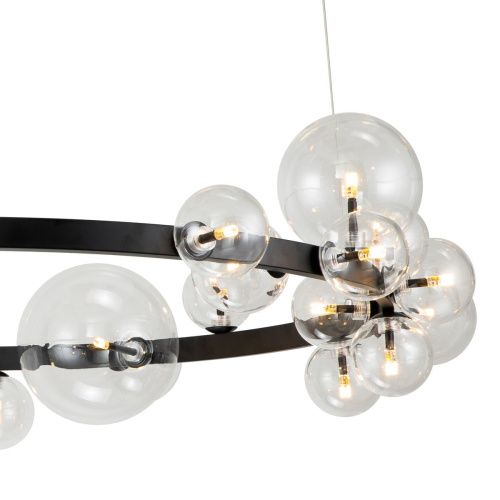 Светильник подвесной Delight Collection Art Deco Bubble (Арт Децо Буббле) KM1294P-24 black/clear - фото 2