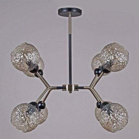 Люстра на штанге Illumico IL0268 IL0268-8PSQ-79 BK AB