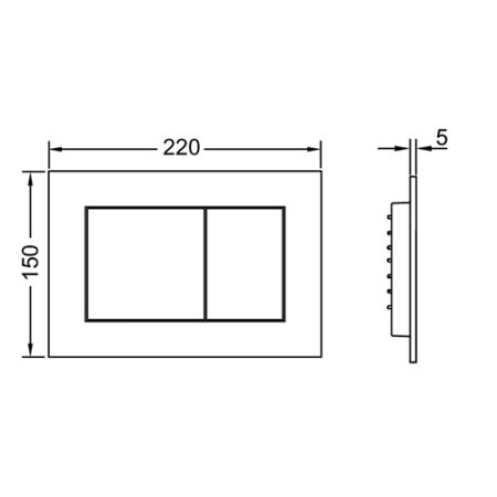 Клавиша смыва механическая Tece TECEnow 9240401 цвет хром