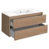 Тумба под раковину Vincea Gio VMC-2G100NO 100х50 подвесная цвет коричневый