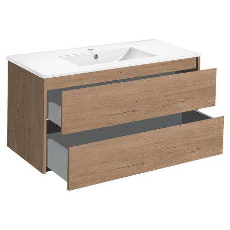 Тумба под раковину Vincea Gio VMC-2G100NO 100х50 подвесная цвет коричневый