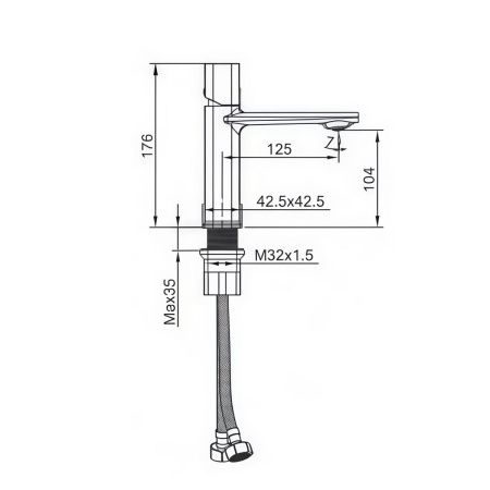 Смеситель Maretti LR32RF842 на раковину хром