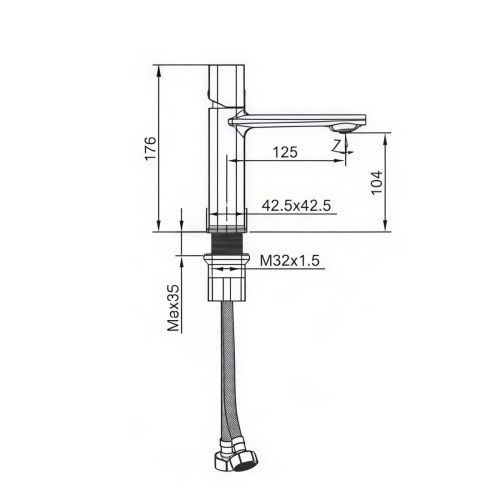 Смеситель Maretti LR32RF842 на раковину хром - фото 3