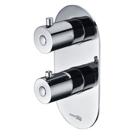 Смеситель для ванны и душа Wasserkraft Berkel 4800 4833 Thermo встраиваемый в стену хром с термостатом