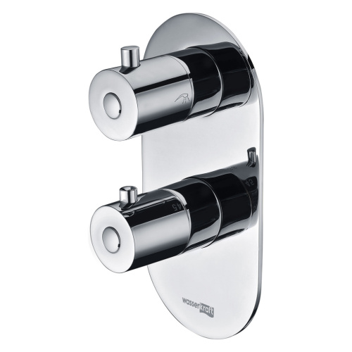 Смеситель для ванны и душа WasserKRAFT Berkel 4800 4833 Thermo встраиваемый хром - фото 2