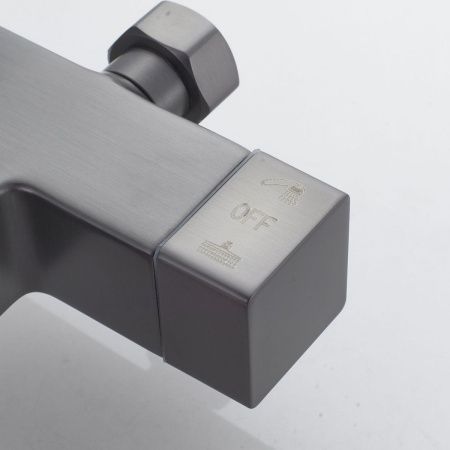 Душевая стойка Shevanik S4636T настенная цвет оружейная сталь