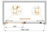 Душевая дверь Cezares LUX-SOFT LUX-SOFT-W-BF-1-150-C-Cr-IV 150х200 стекло прозрачное профиль хром