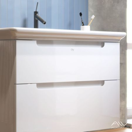 Тумба с раковиной Alavann Berta ALV0968000 110х50 подвесная цвет белый