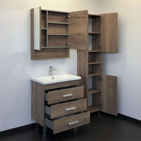 Тумба с раковиной Comforty Никосия 00-00008854CF 70х50 напольная цвет коричневый