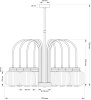 Люстра на штанге Kutek Alba (Алба) ALB-ZW-8(P)