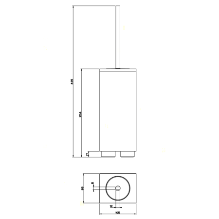 Ершик для унитаза Gessi Rettangolo 20843#031