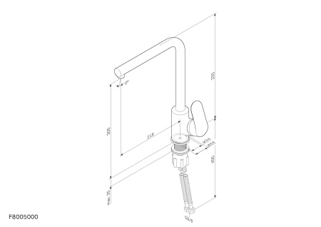 Смеситель для кухни Am.Pm Like F8005000 на мойку хром