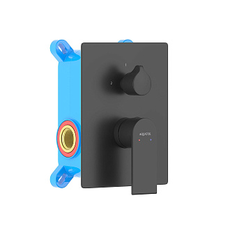 Смеситель для ванны Aquatek ЛИРА AQ1446MB встраиваемый в стену черный матовый без термостата