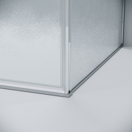 Боковая стенка Grossman Galaxy 200.K33.01.100.10.02 100x195 стекло шиншилла профиль хром