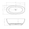 Ванна из полиэфирной смолы Abber Kristall AT9701Onyx 165х80 отдельностоящая овальная