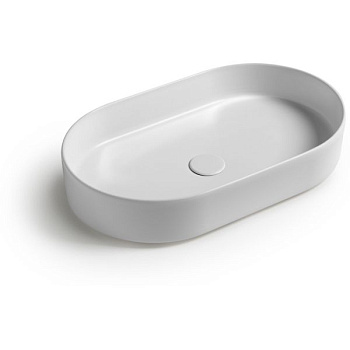 Раковина керамическая White Ceramic Blade W0527CF 60х36 накладная цвет коричневый матовый