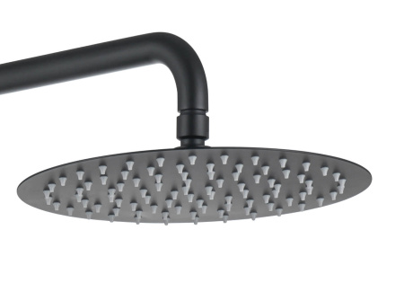 Душевая стойка Aquatek ВЕГА AQ2040MB настенная цвет черный матовый