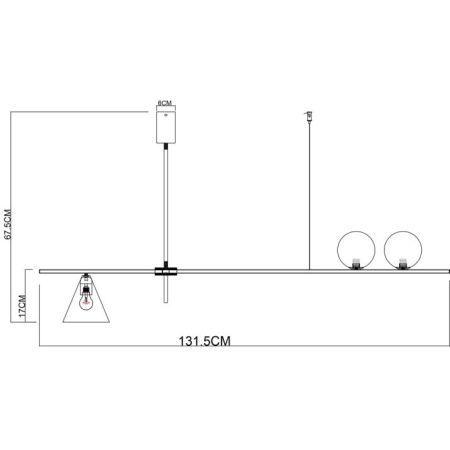 Люстра на штанге Arte Lamp Jacob (Джацоб) A7029PL-3BK