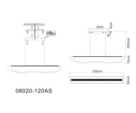 Люстра подвесная Kink Light Майра 08020-120AS,20