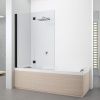 Душевая шторка на ванну Novellini Young Y21BSV120S-1H 120х150 стекло прозрачное профиль черный ориентация универсальная