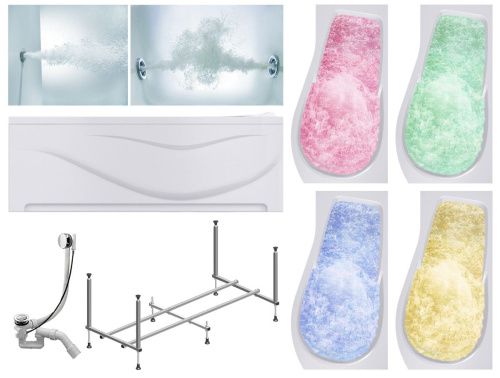 Ванна акриловая гидромассажная Timo VINO VINO1792R-KTVINO17-SPV1505-T-CM-T-BM-T-CT-FPVINO17R 170х90 пристенная асимметричная с каркасом