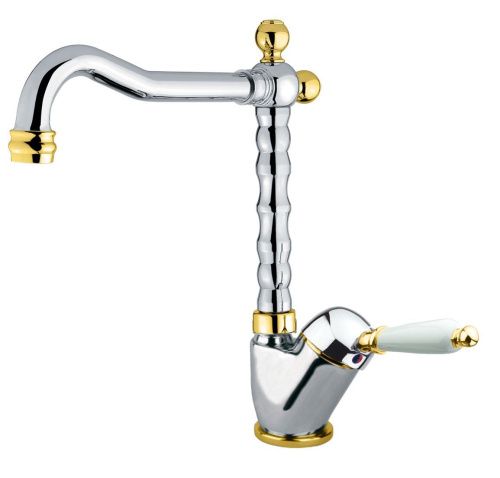 Смеситель Fiore 83CO2245 на раковину хром/золото - фото 2