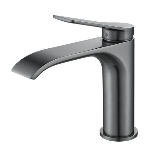 Смеситель Shevanik S4101T на раковину оружейная сталь - фото 2