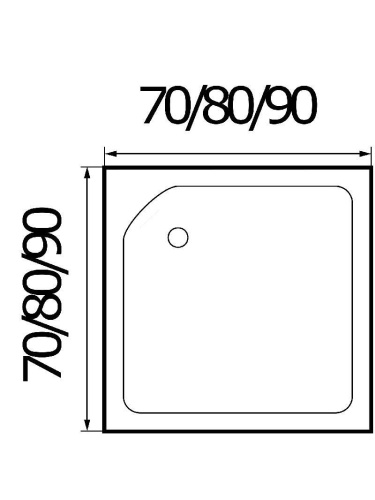 Душевой поддон WEMOR 90/24 S (10000000298) 90х90 акрил белый - фото 2