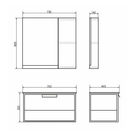Тумба с раковиной Comforty Бонн 00-00008475CF 80х50 подвесная цвет серый