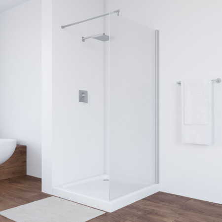 Душевая перегородка Vegas-Glass EAF TUR+NOVO EAF NOVO h2000 76 07 10 76х200 стекло матовое профиль хром матовый