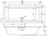 Ванна акриловая Riho RETHINK CUBIC B110001005 200х90 пристенная прямоугольная без ножек