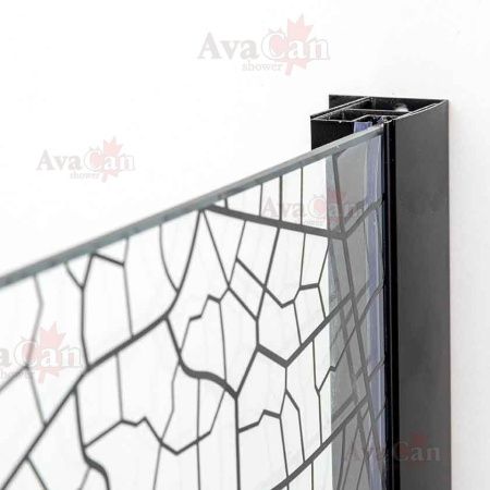 Душевой уголок AvaCan PB100 100х100 стекло тонированное профиль черный без поддона