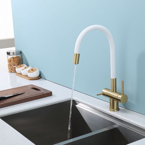 Смеситель для кухни Splenka S70 S70.64.03 на мойку золотой сатин - фото 4