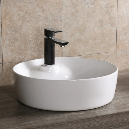 Раковина из сантехнического фарфора Cerutti SPA CR0090 40х40 накладная цвет белый 1 отверстие под смеситель