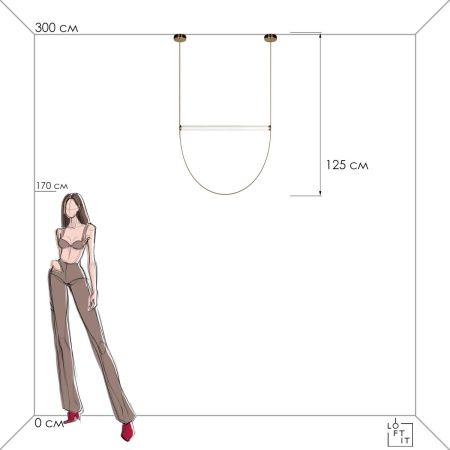 Светильник подвесной Loft It Liana 10221/1250