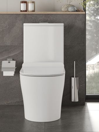 Унитаз напольный с бачком Orange C07-050W белый с сиденьем микролифт безободковый смыв торнадо