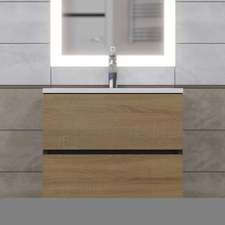 Тумба с раковиной Uperwood Barsa 2930205645 60х50 цвет коричневый/черный