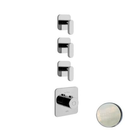 Смеситель для ванны и душа Webert Living LV971502345 настенный никель с термостатом