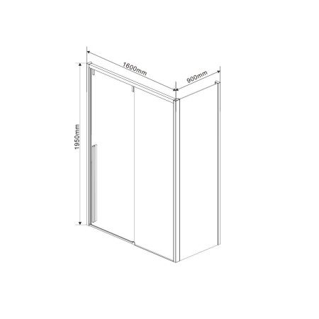 Душевой уголок Vincea Lugano VSR-1L9016CL-1 160х90 стекло прозрачное профиль хром без поддона