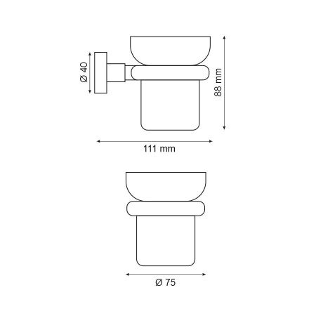 Стакан Webert Rimini RI500301010