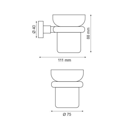 Стакан Webert Rimini RI500301010 - фото 3