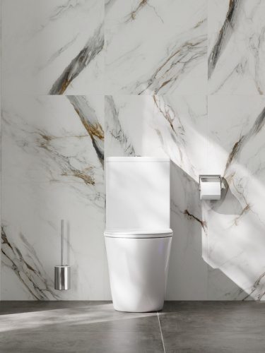 Унитаз напольный с бачком Teymi Lina T40115 белый с сиденьем микролифт безободковый смыв торнадо - фото 4