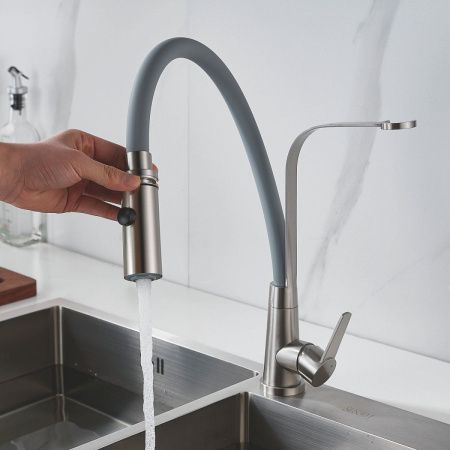 Смеситель для кухни Shevanik S943L-9 на мойку сатин