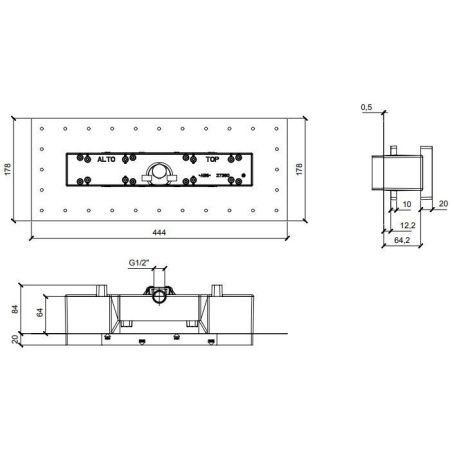 Встраиваемая часть для излива Almar Waterfall Wall Built-In E003193