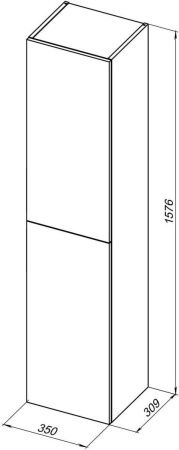 Шкаф-пенал Aquanet Алвита New 00277558 40х160 подвесной цвет белый
