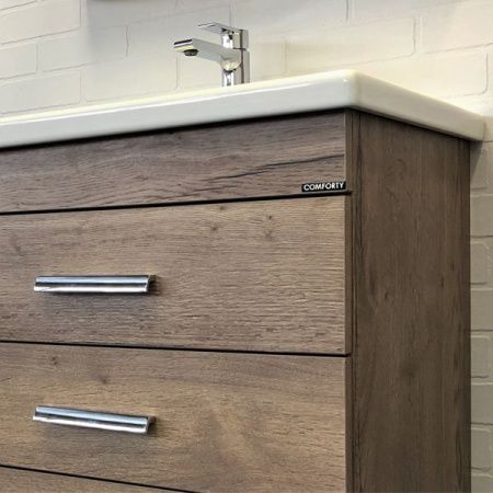 Тумба с раковиной Comforty Никосия 00-00008854CF 70х50 напольная цвет коричневый