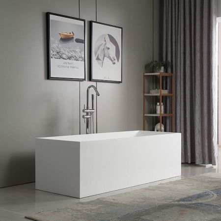 Ванна из искусственного камня Abber Stein AS9642-1.8 180х75 отдельностоящая прямоугольная с ножками